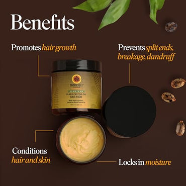 Tropic Isle Living Black Castor Oil Hair Food 4oz