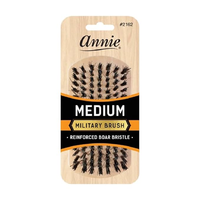 Annie Medium Military Natural Boar Bristle Brush #2162
