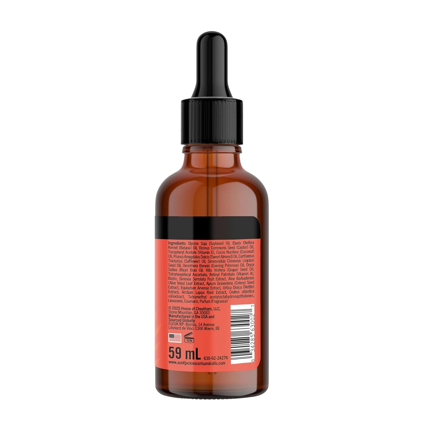 Aunt Jackie's Curls & Coils Batana, Jojoba & Rice Elixir Hair and Scalp Oil, 2oz