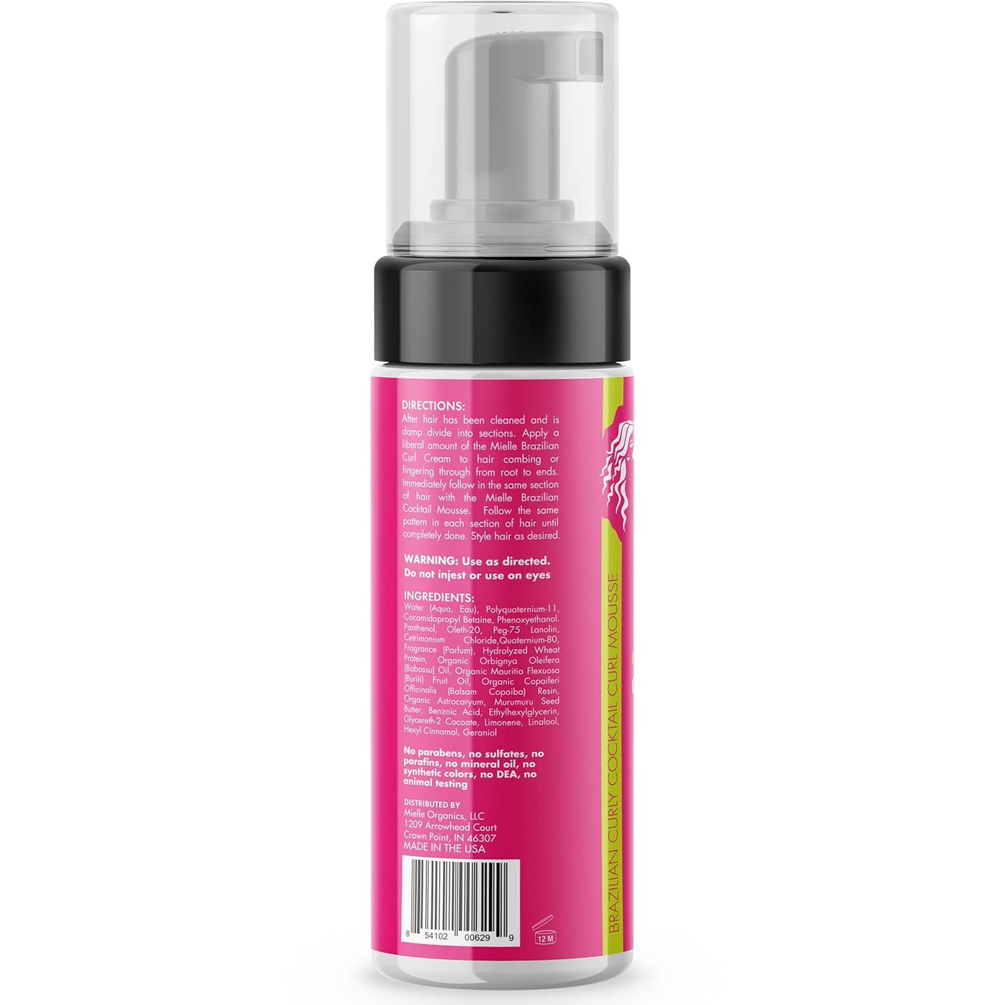 Mielle Brazilian Curly Cocktail Curl Mousse with Babassu Oil 7.5oz