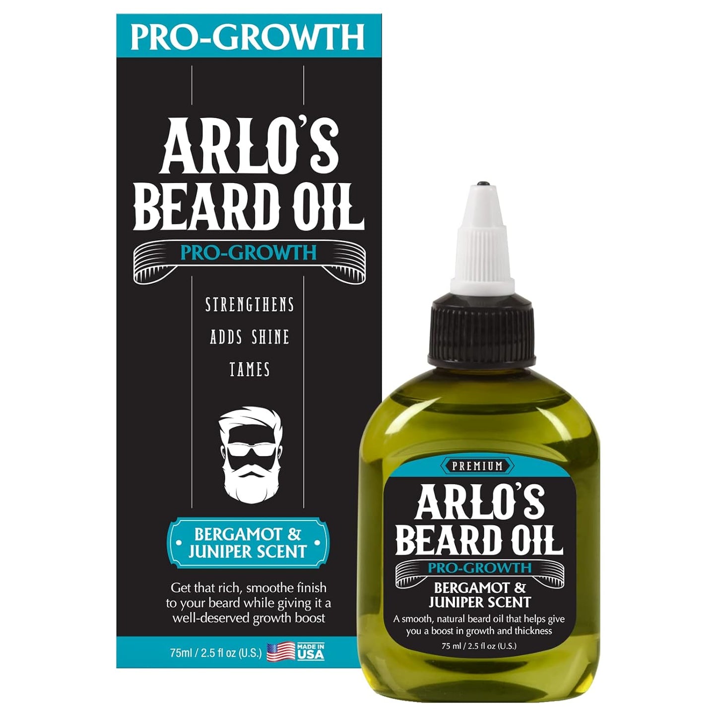 Arlo's Beard Oil Pro Growth 2.5oz - Bergamont Juniper