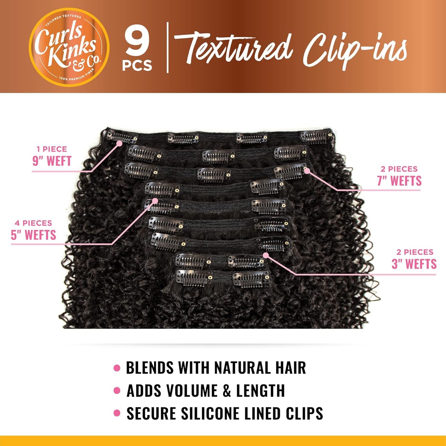 CURLS KINKS & CO CLIP-IN GAME CHANGER 10"