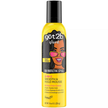 Got2b Glued 2 in 1 Smooth & Hold Mousse 8oz