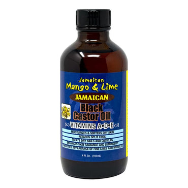 JAMAICAN MANGO & LIME Black Castor Oil (Vitamins A D E) 4oz