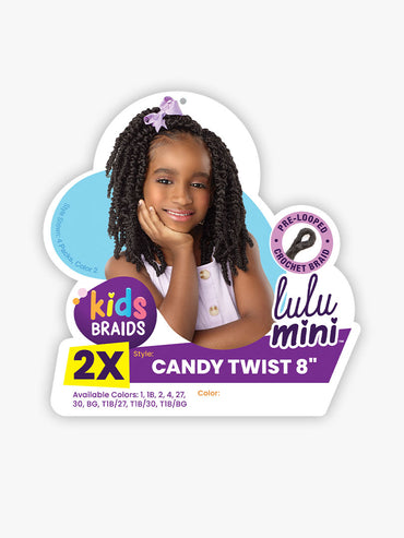 Lulu Mini Kids Braid 2X Candy Twist 8"
