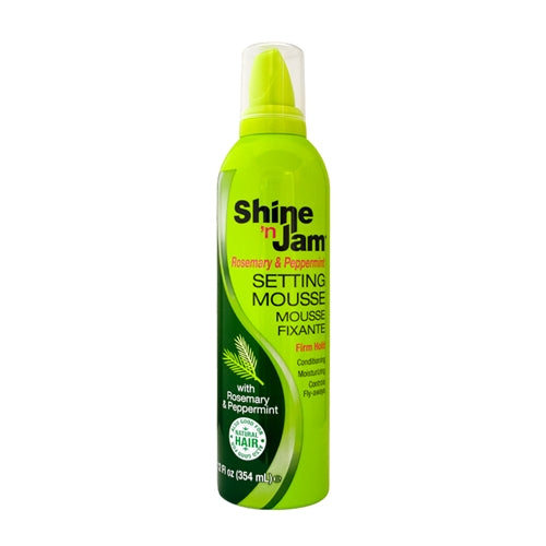 Ampro Shine 'n Jam Setting Mousse Rosemary & Peppermint Firm Hold 12oz