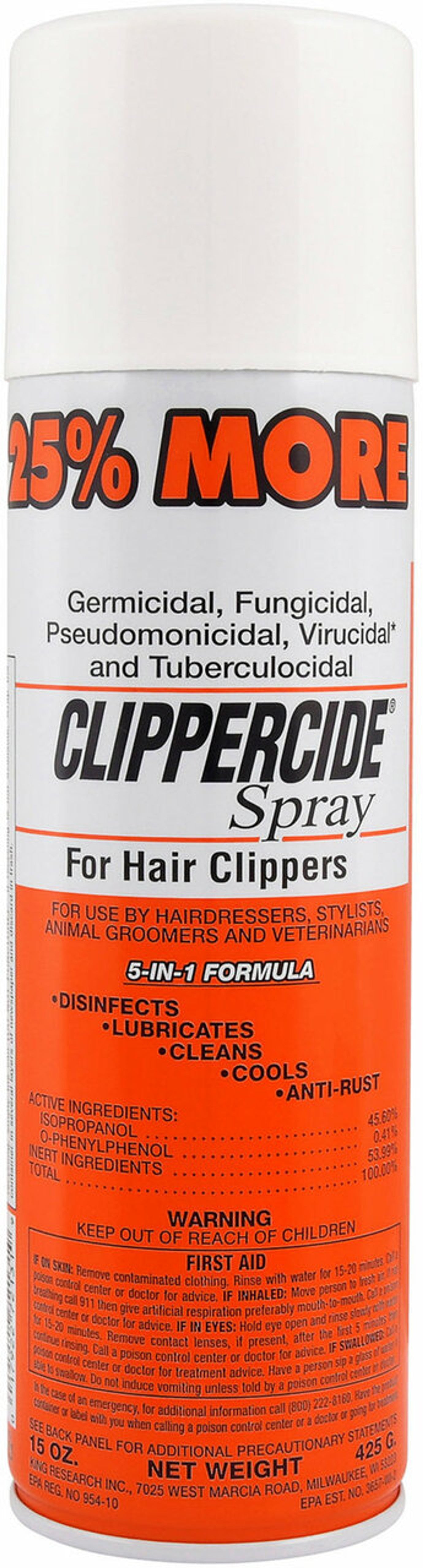 Clippercide Spray for Hair Clippers 15oz