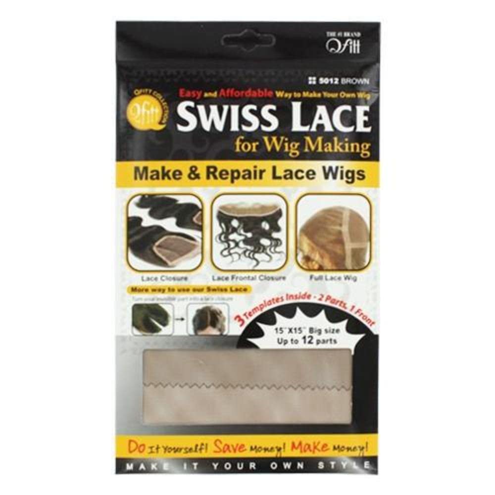 Make & Repair Lace Wigs Swiss Lace For Wig Making #5012 - Brown