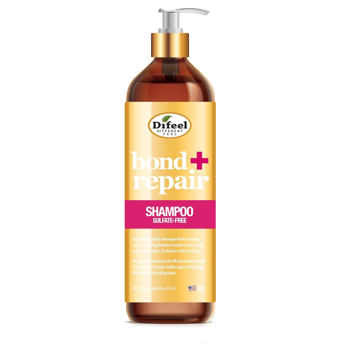 Difeel Bond & Repair Sulfate Free Shampoo 33.8 oz.