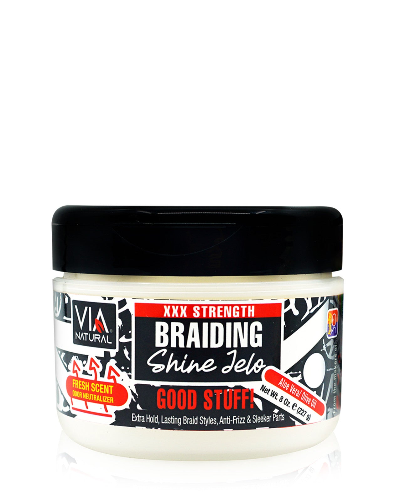 Via Natural XXX Strength Braiding Shine Jelo 8oz