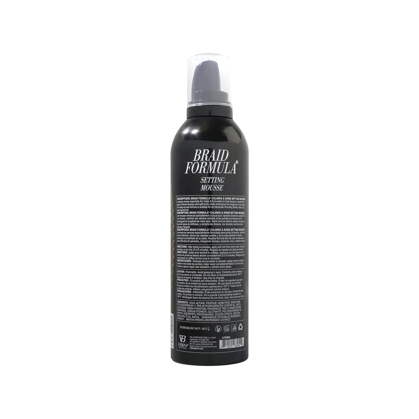 LOCK'N POMADE Setting Mousse Moisturizing & Shine 12.49oz- Rosemary Mint