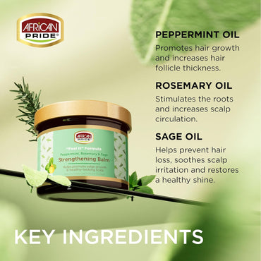 African Pride Feel It Formula, Hair Strengthening Balm 4oz