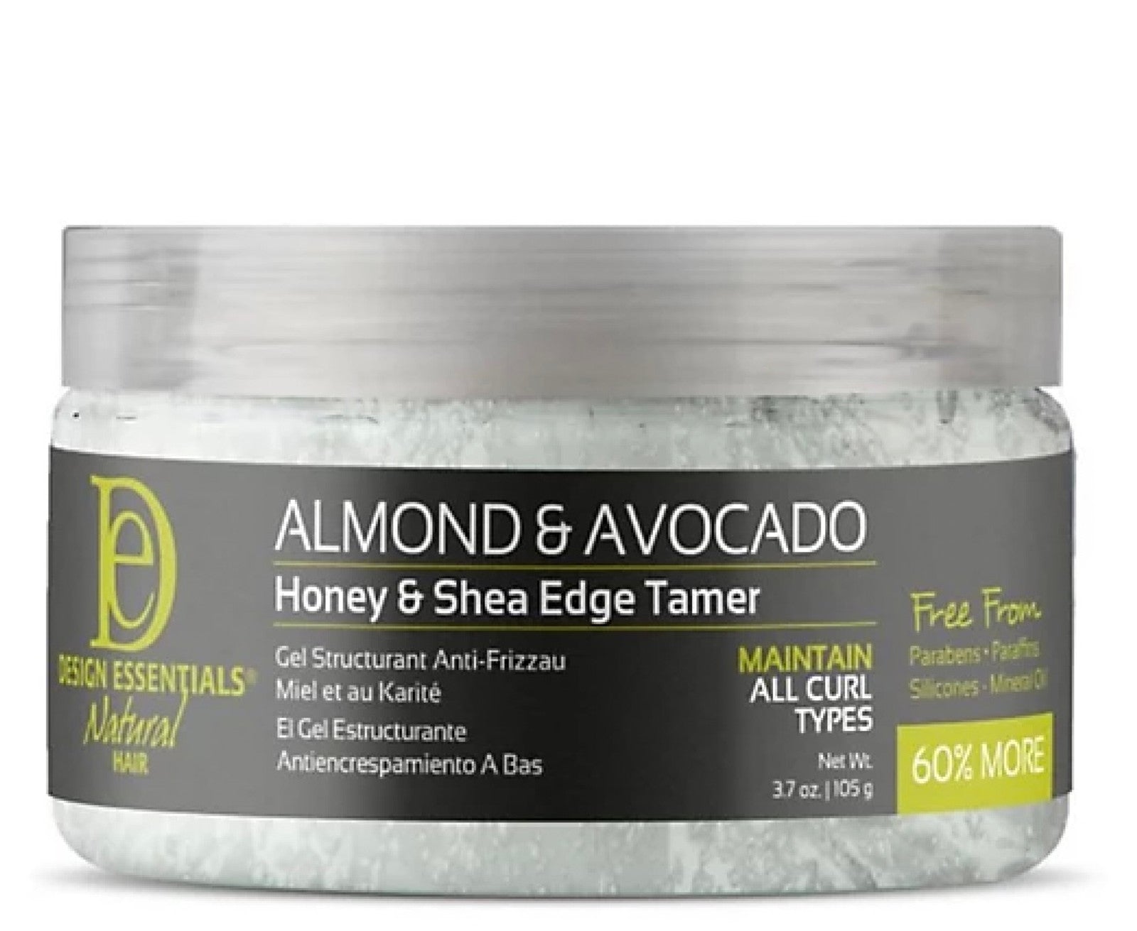 DESIGN ESSENTIALS NAT ALM AVO SHEA EDGE TAMER 3.7oz