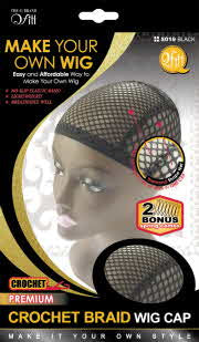 M&M Head Gear Crochet Premium Braid WigCap 5019 BLK