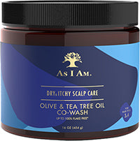 As I Am Dry & Itchy Scalp Olive & Tea Tree Oil Co-Wash 16 oz