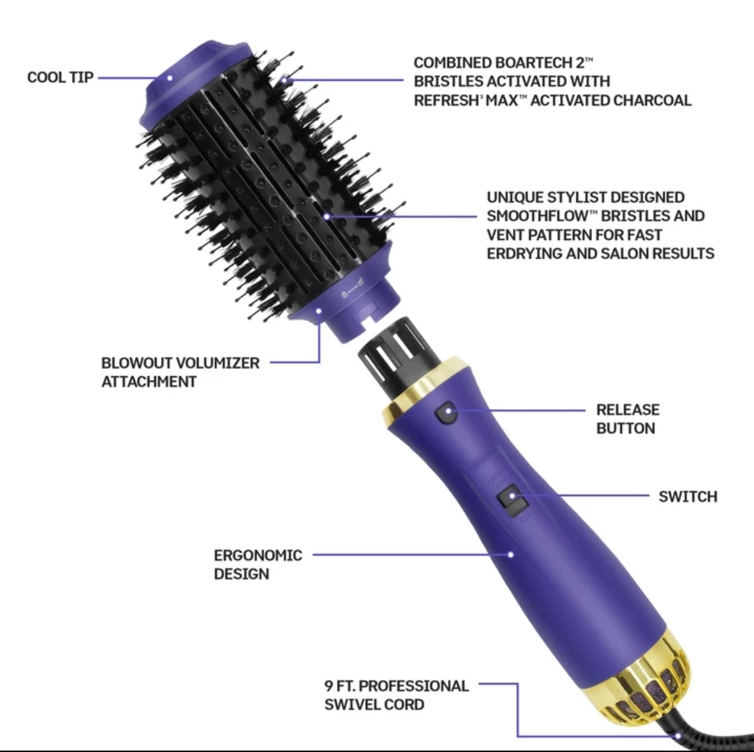 Hair Dryer Brush Removable Head
