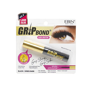 EBIN Grip Bond Eyelash Adhesive Glue ( Black, Biotin)