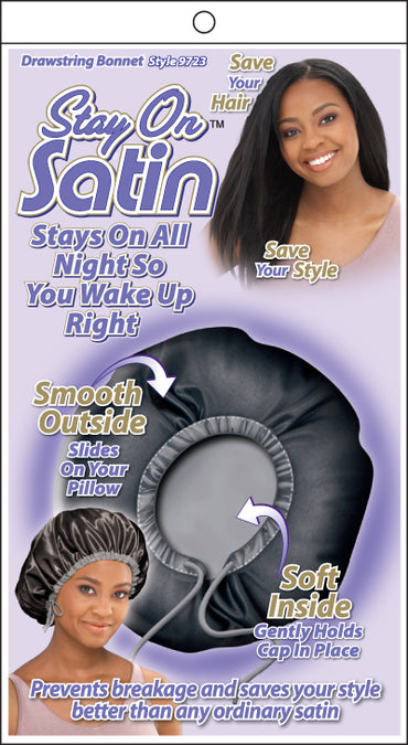 Stay on Satin Drawstring Bonnet #9723