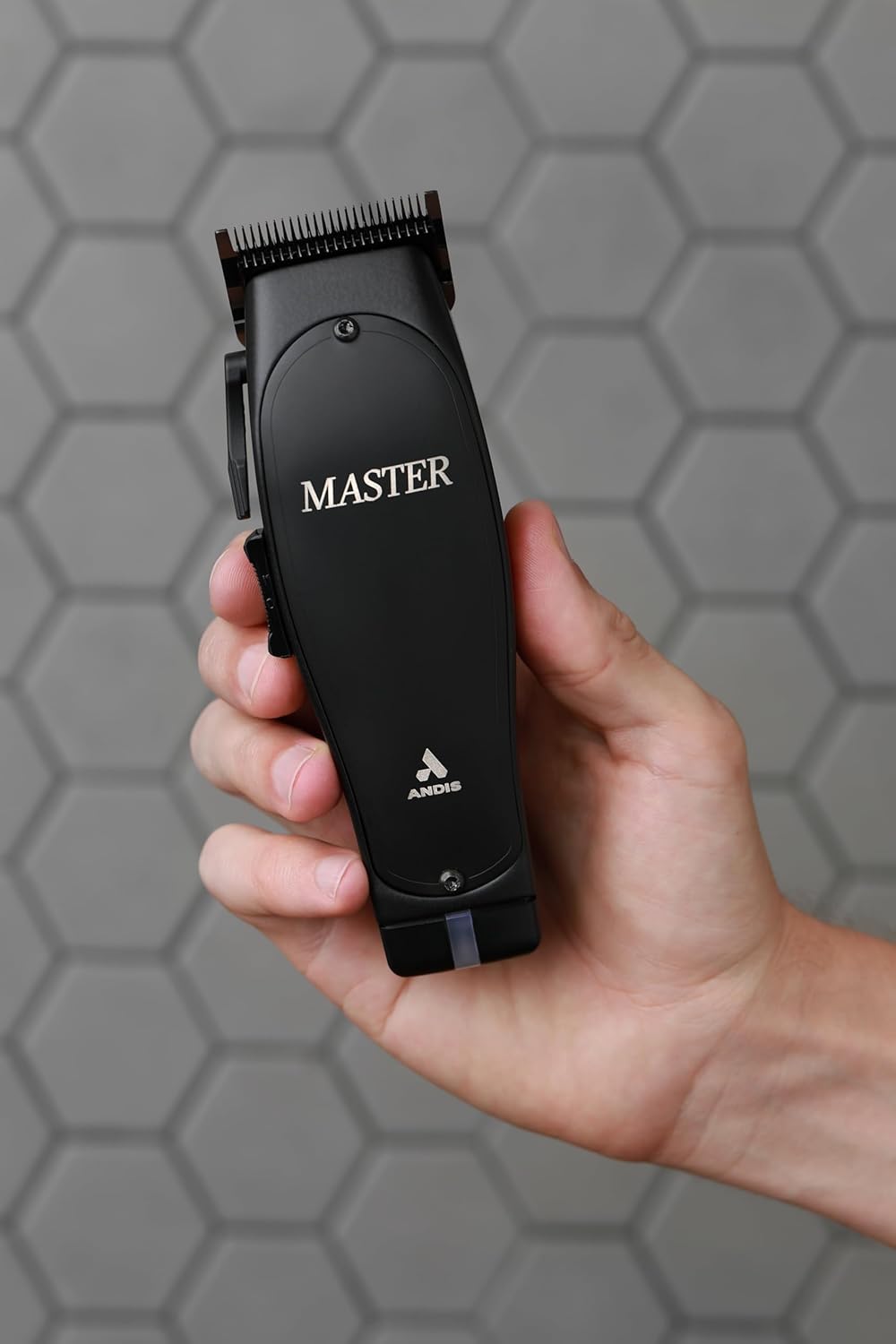 Andis Black Label MLC Professional Master Cordless Hair Trimmer, Adjustable Carbon Steel Blade Hair Clipper for Close Cutting, Black