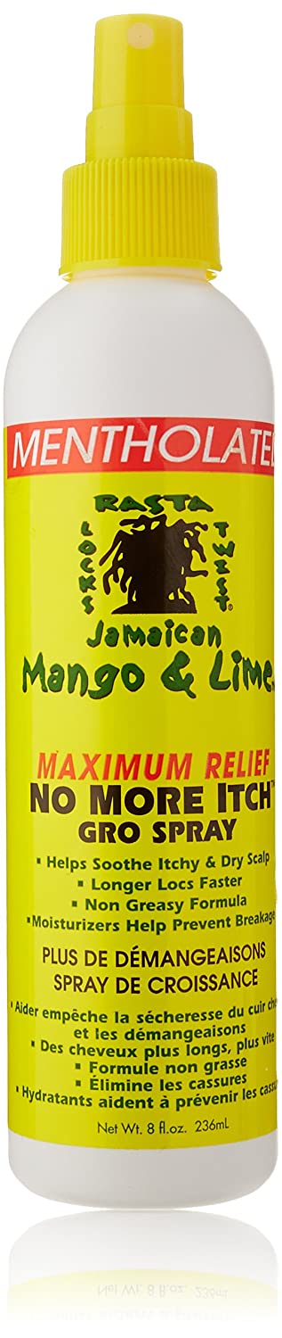 JAMAICAN MANGO & LIME Mentholated No More Itch Gro Spray 8oz