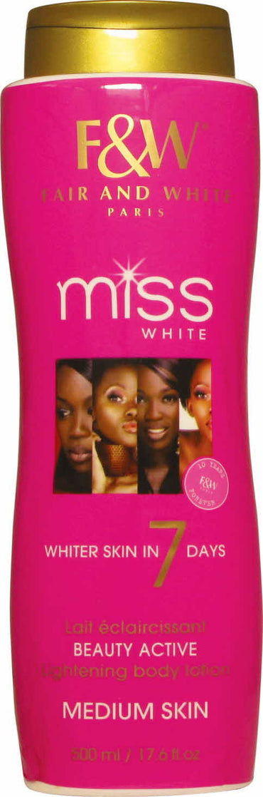 F&W Miss White Lightening Body Lotion 500ml