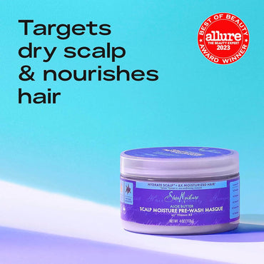Shea Moisture Scalp Moisture Aloe Butter & Vitamin B3 Pre-Wash Hair Masque 4oz