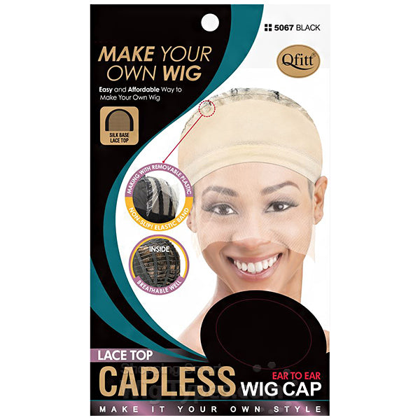 Make Your Own Wig Capless Frontal Lace Top Wig Cap #5067 Blk