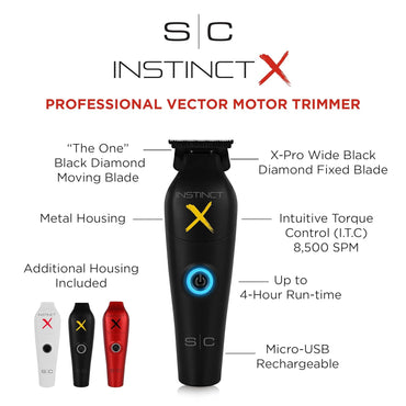 Stylecraft Instinct-X Metal Hair Trimmer Professional IN2 Vector Motor with Intuitive Torque Control