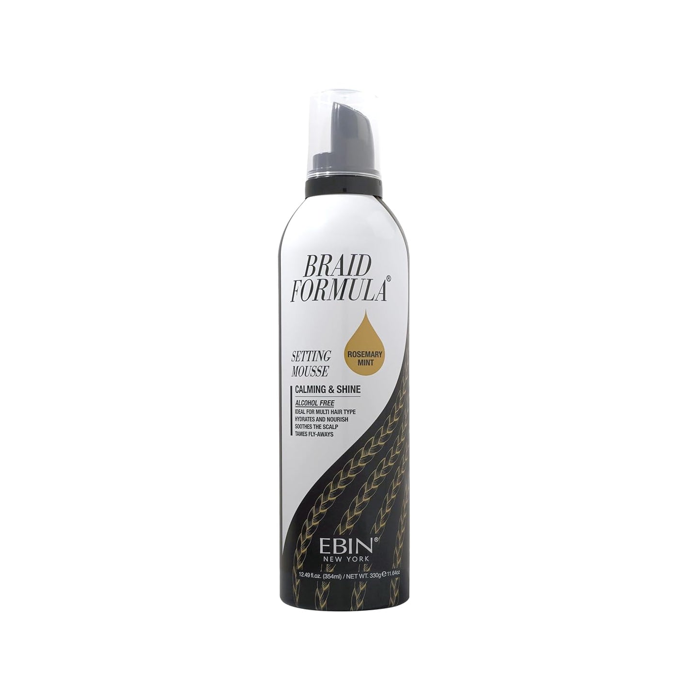 LOCK'N POMADE Setting Mousse Moisturizing & Shine 12.49oz- Rosemary Mint