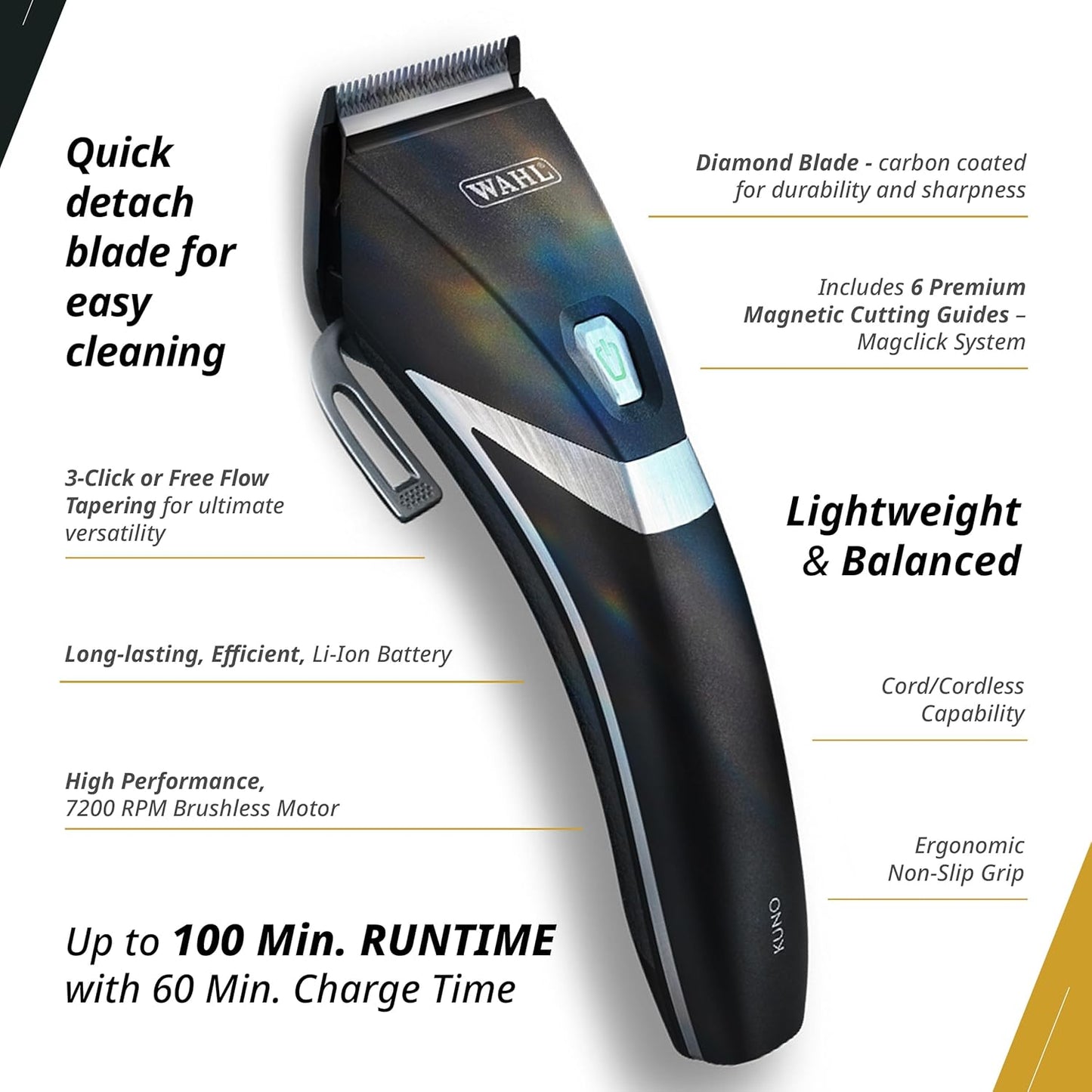 Wahl Professional Kuno Clipper, High-Performance Cordless Clipper