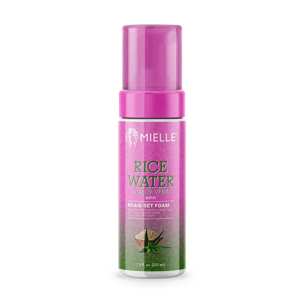 MIELLE RICE WATER ALOE BRAID SET FOAM  7.5oz