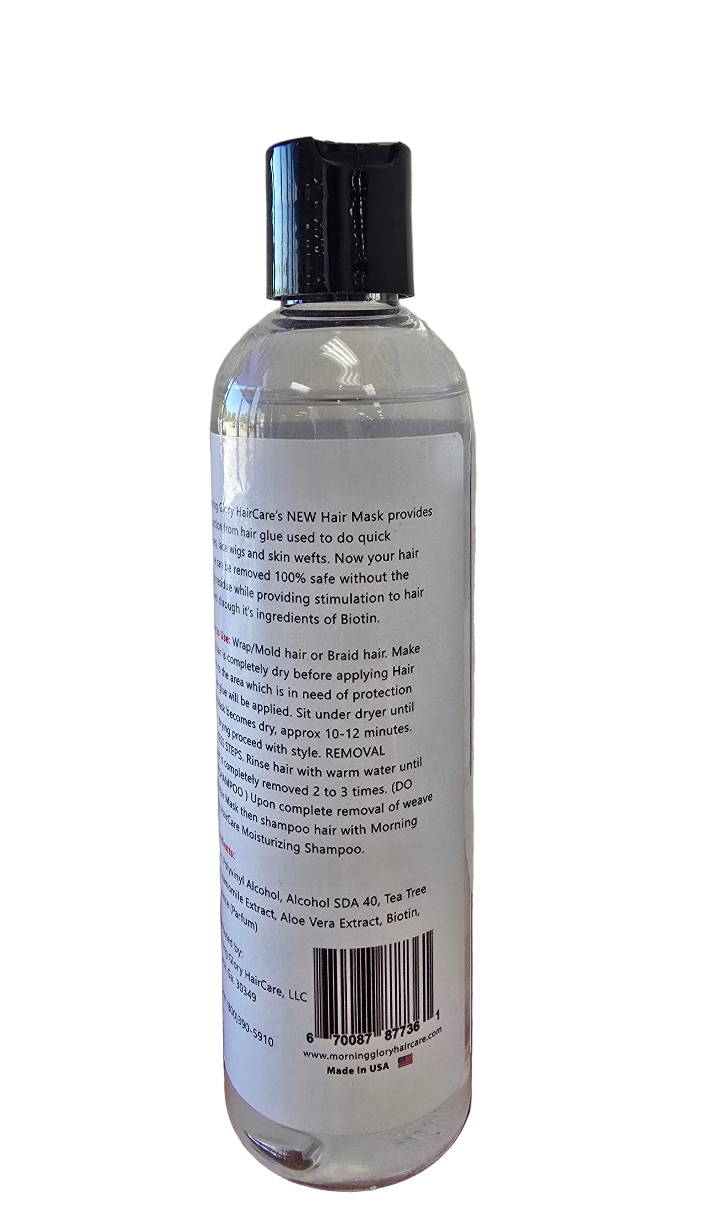 Hair Mask with Biotin for Growth and Protection from Glue Residue Clear, 8oz