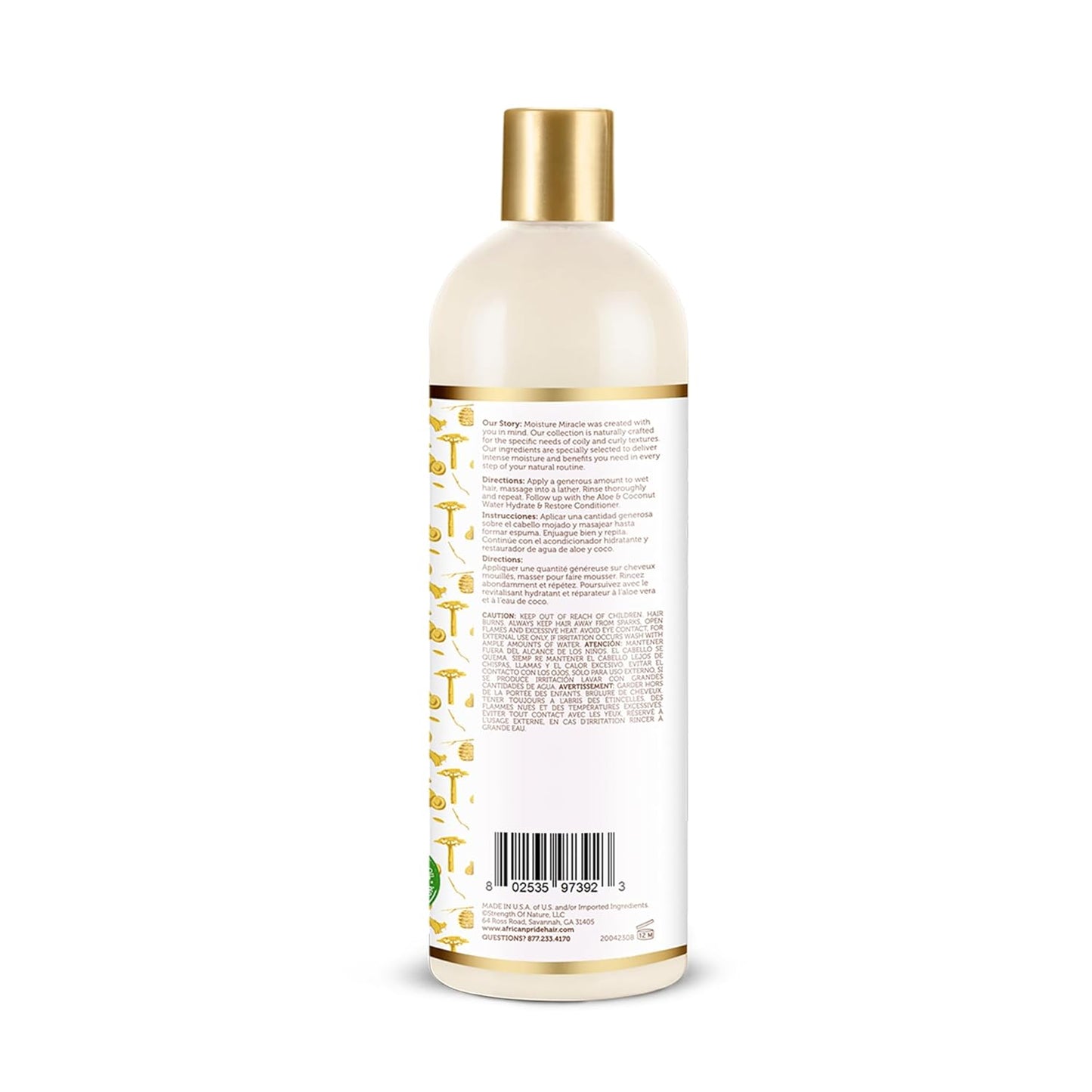 African Pride Moisture Miracle Aloe & Coconut Shampoo 12oz