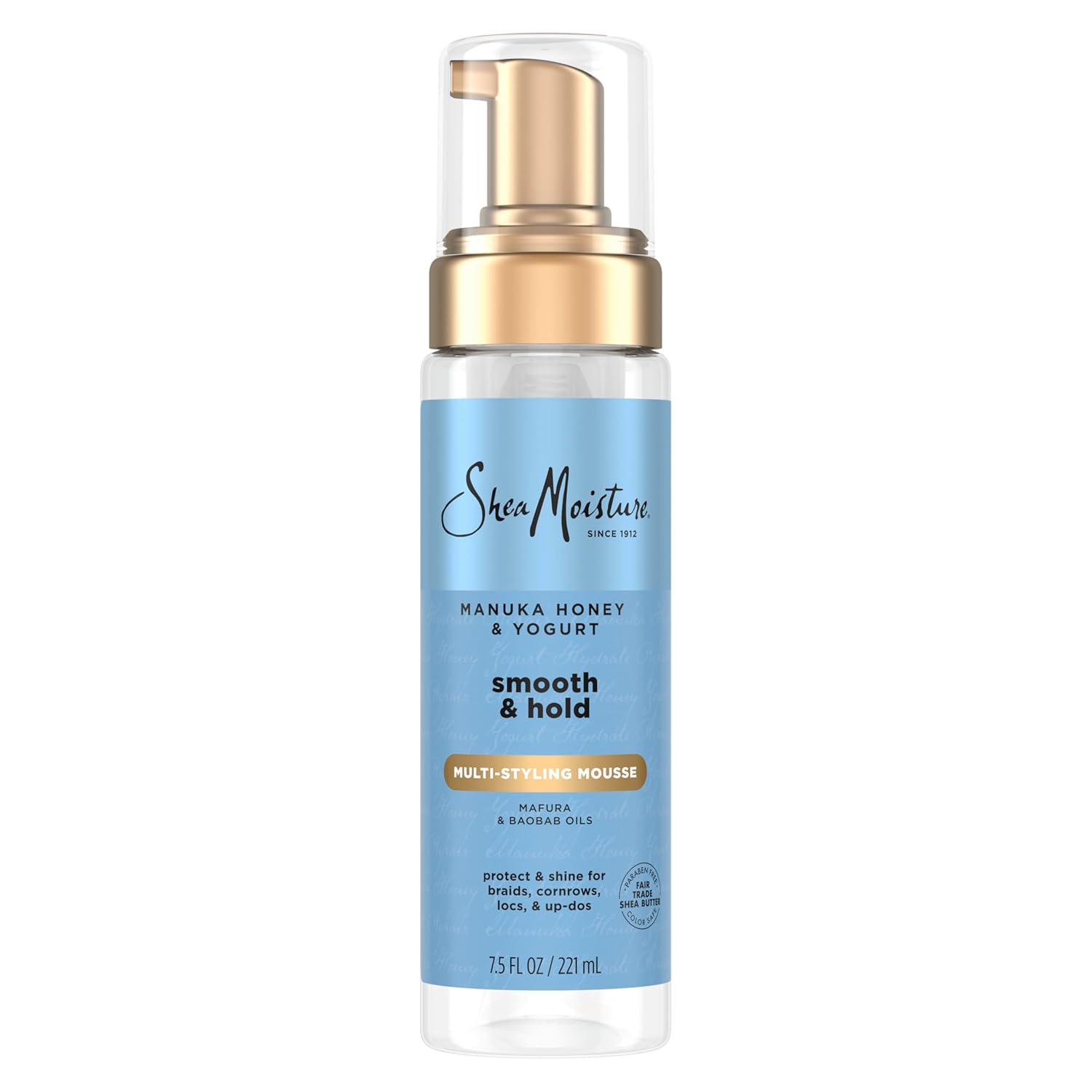 Shea Moisture Manuka Honey & Yogurt Smooth & Hold Multi-Styling Mousse 7.5oz