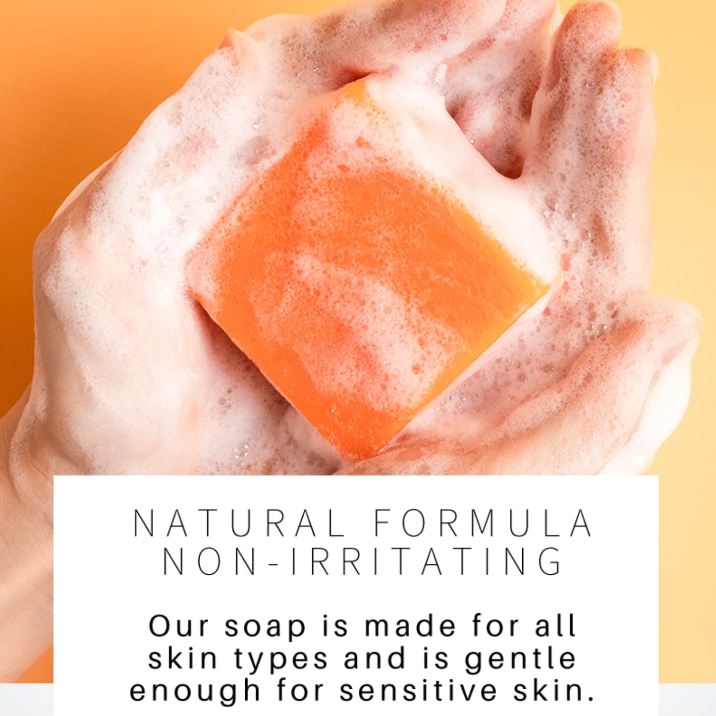 Lanthome Turmeric Bar Soap, Natural Turmeric Soap for Body & Face Soap