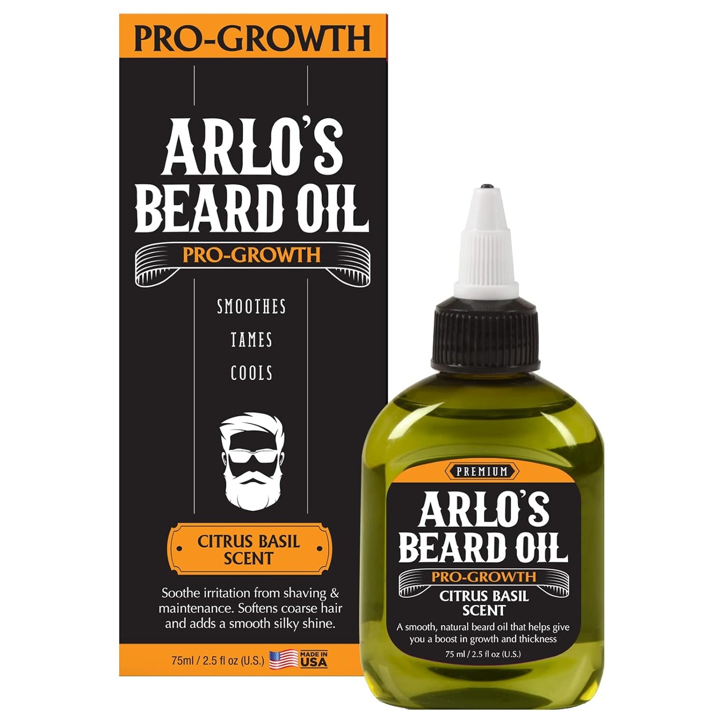 Arlo's Beard Oil Pro Growth 2.5oz - Citrus Basil