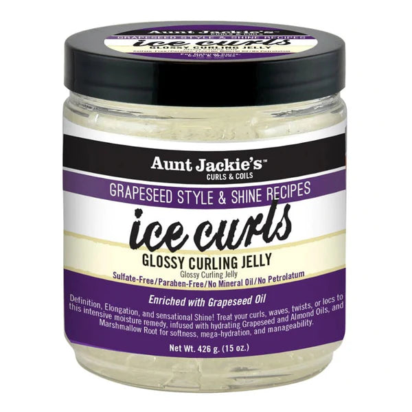 AUNT JACKIES GRAPESEED ICE CURLS GLOSSY CURLING JELLY 18oz