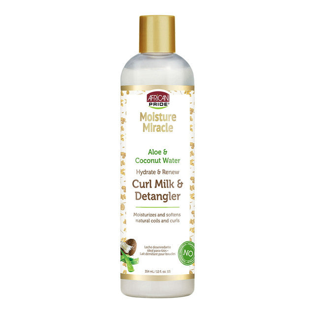 African Pride Moisture Miracle Hydrate & Renew Curl Milk & Detangler 12oz