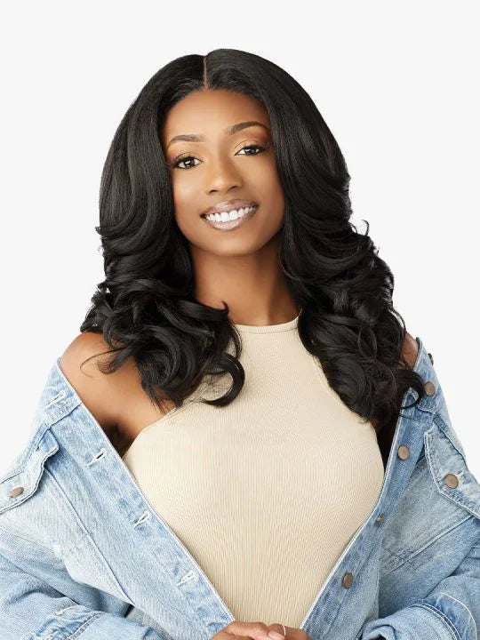 KINKY EDGE Y-PART LACE WIG - KINKY BARREL CURL 20 -