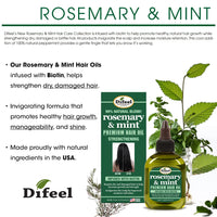 Difeel Rosemary and Mint Premium Hair Oil with Biotin 2.5oz