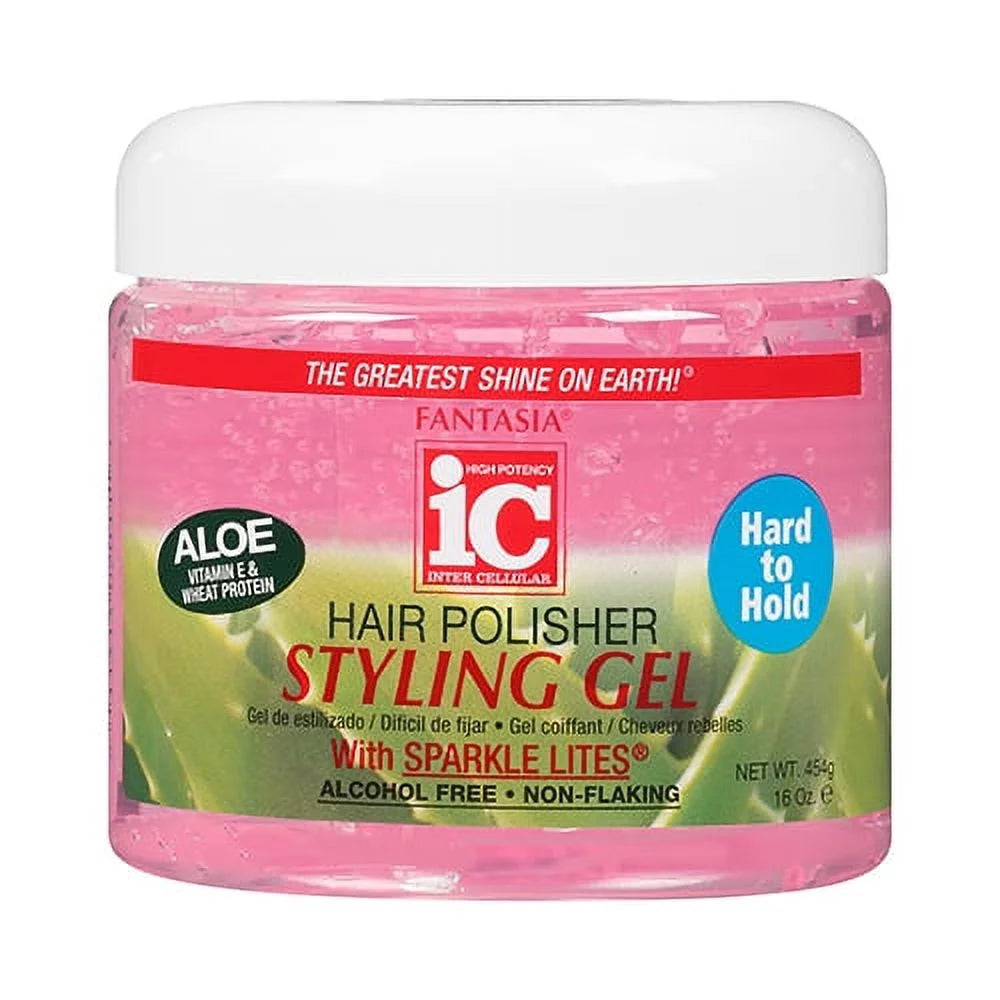 IC Hair Polisher Styling Gel Hard Hold 16oz