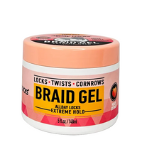 AllDay Locks Braid Gel Peach Gold Extreme Hold 5oz