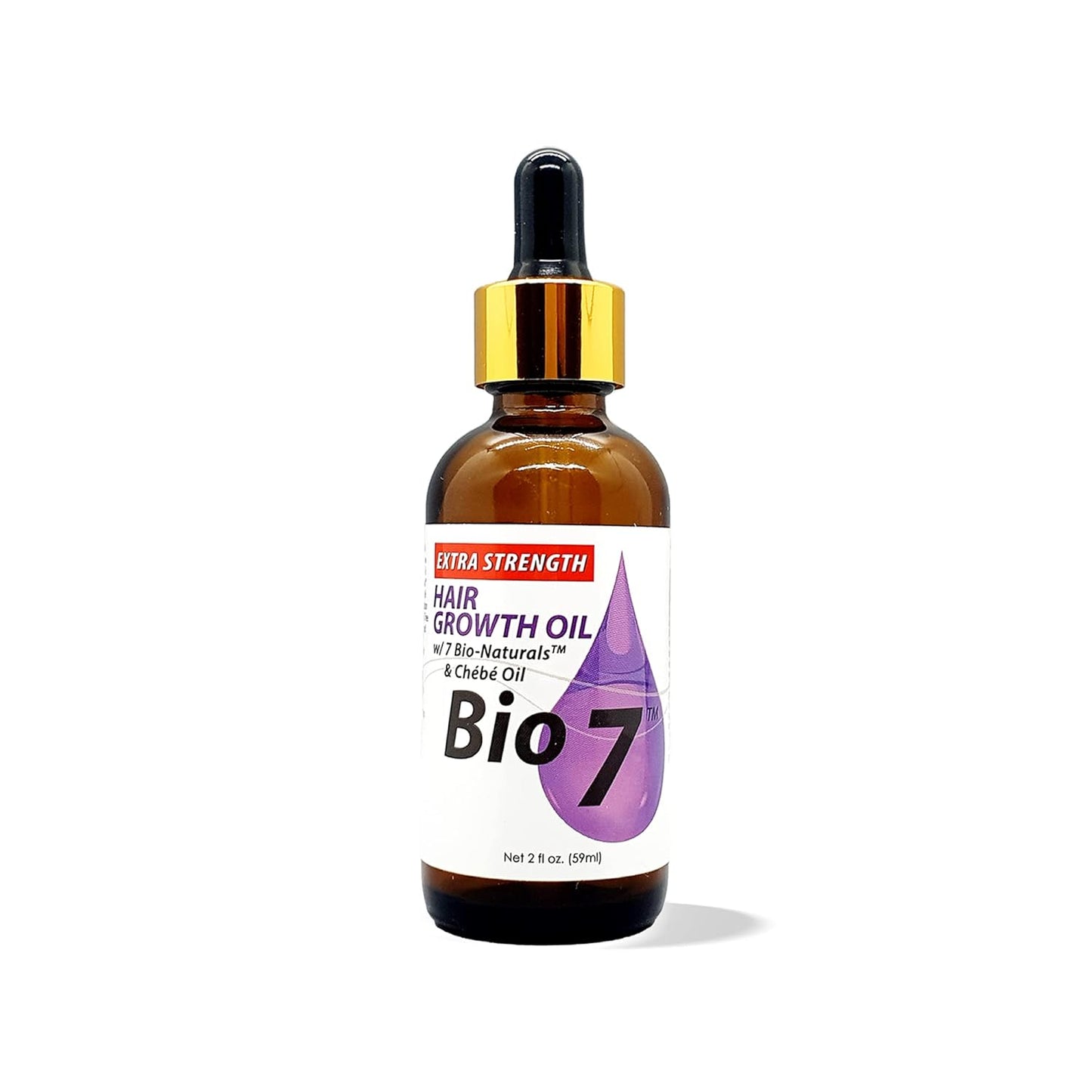 BIO7 EXTRA STRENGTH HAIR GROWTH OIL W/ 7 BIO-NATURALS CHÉBÉ OIL 2oz