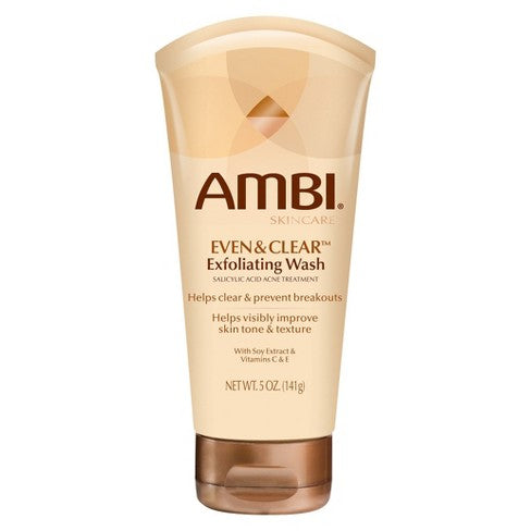 ‎ Ambi Skincare Even & Clear Exfoliating Wash - 5oz