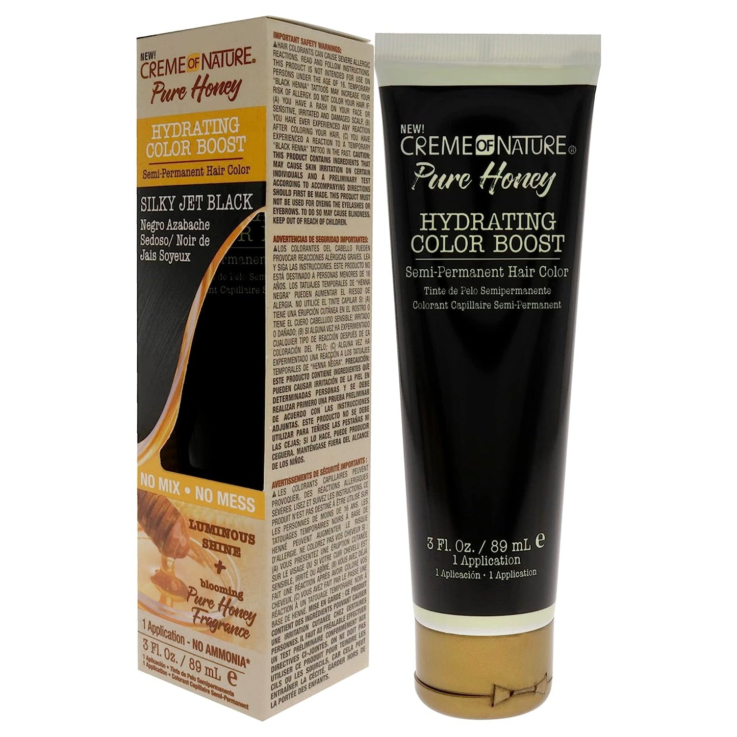 CON Pure Honey Hydrating Color Boost Silky Jet Black 3 oz
