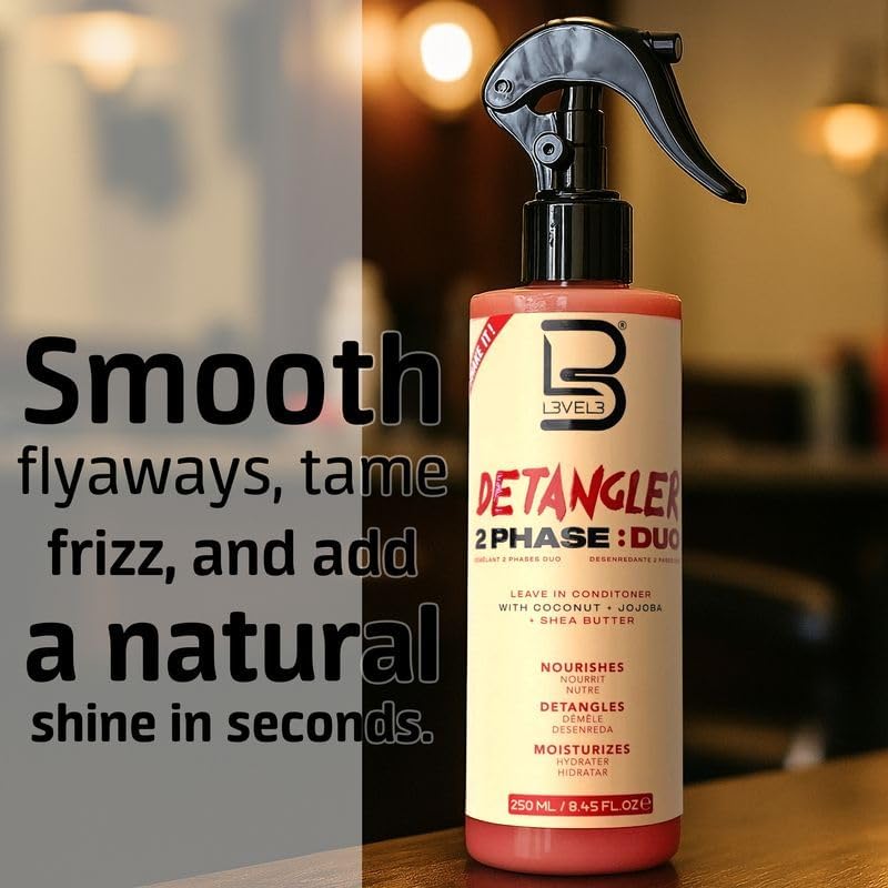 Level 3 2 Phase Detangler Spray for Smooth Hair 8.45oz