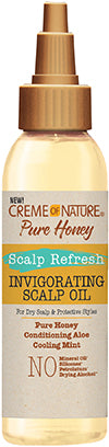Cream of Nature Pure Honey Scalp Refresh Invigorating Scalp Oil 4oz