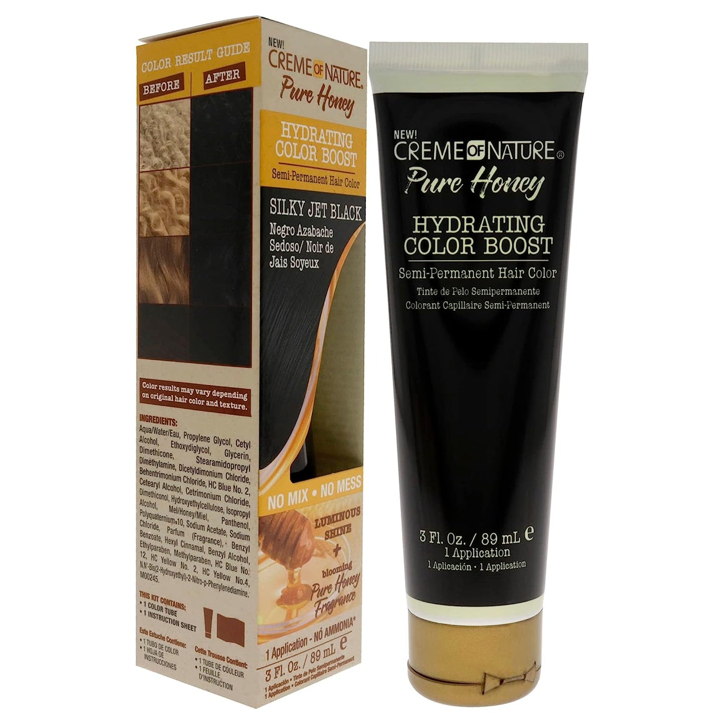CON Pure Honey Hydrating Color Boost Silky Jet Black 3 oz