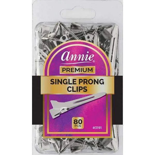 Annie Single Prong Clips 80Ct  #3191
