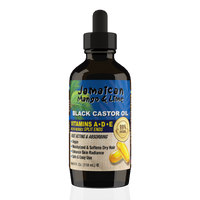 JAMAICAN MANGO & LIME Black Castor Oil (Vitamins A D E) 4oz